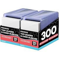 300 Packs Card Sleeves Top Loads for Cards,3" x 4" Baseball Card Protectors,Trading Card Sleeves Hard Plastic Fit for Basebal