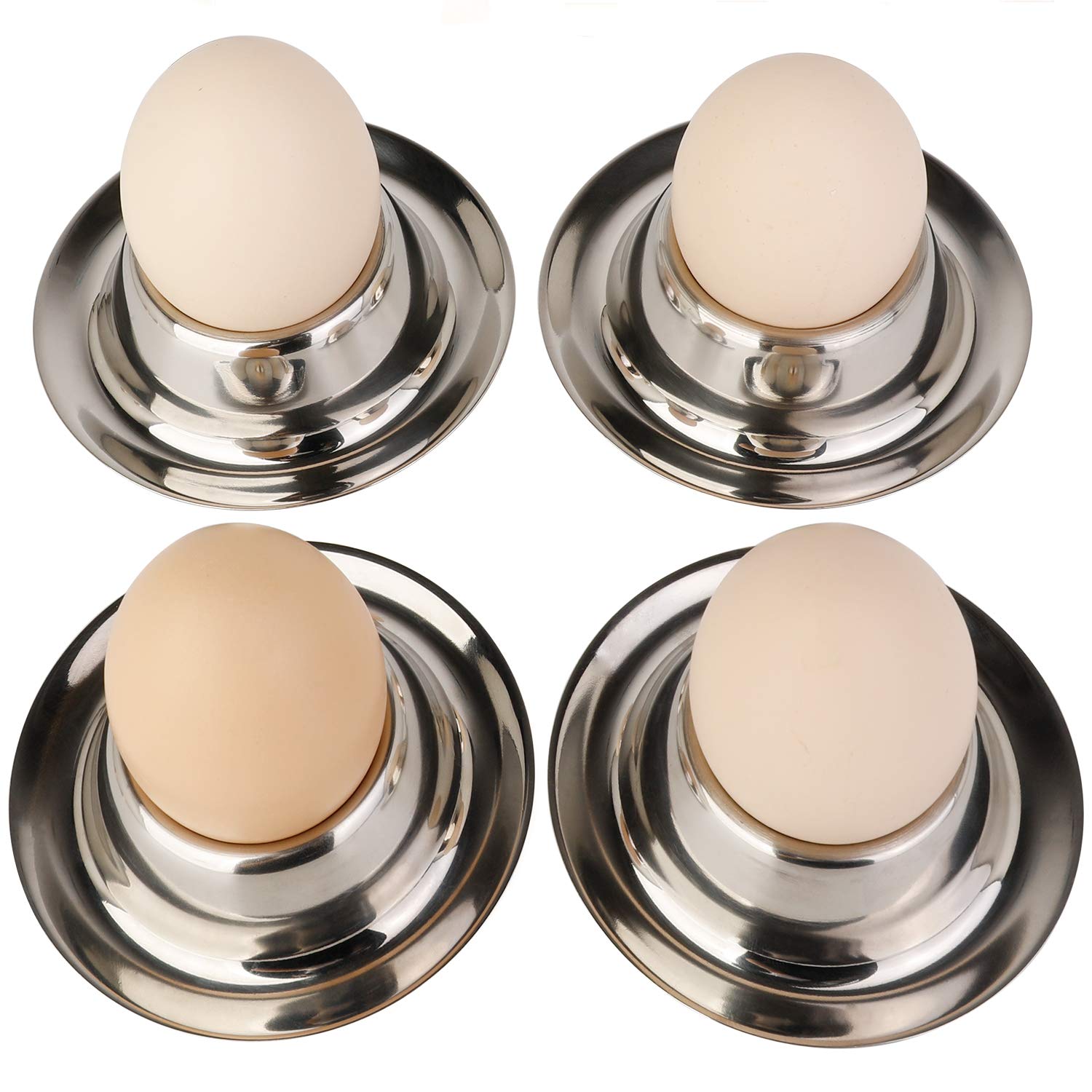 Stainless Steel Egg Cup Holder Set for Soft Boiled Egg Holder Tableware Kitchen Tools