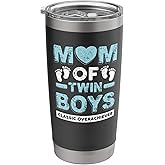 Mom Of Twin Boys Classic Overachiever Twin Mom Twin Mama Stainless Steel Insulated Tumbler