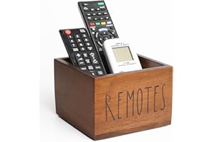 Acacia Wood Remote Control Holder, TV Remote Holder, Remote Organizer for Table,Home,Living room, bedroom for Wooden Remote B