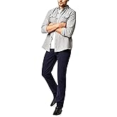 Mavi Zach Men's Straight Leg Regular Rise Jeans for Men – Casual Pants – Stretchable Men's – 38" Waist and 34" Length, Grey Twill