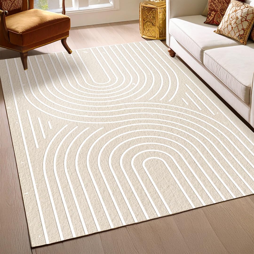 Photo 1 of Muddy Mat® Maze 3x5 Washable Area Rugs for Living Room, Bedroom & Dining Room – Modern Soft Low Pile Non Slip Carpet – Pet Friendly Waterproof Foldable Rugs for Home