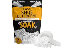 SneakERASERS Overnight Soak, Shoe and Sneaker Cleaner, Easy Detergent for Sneakers athletic shoes, and more. No fuss!