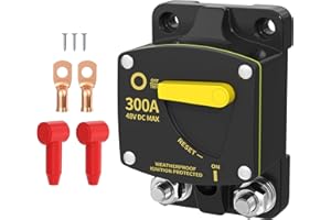 RVMARINEPAT 300 Amp Circuit Breaker 12V Automotive Replacement Circuit Breaker Switches & DC Manual Reset 1 Pack