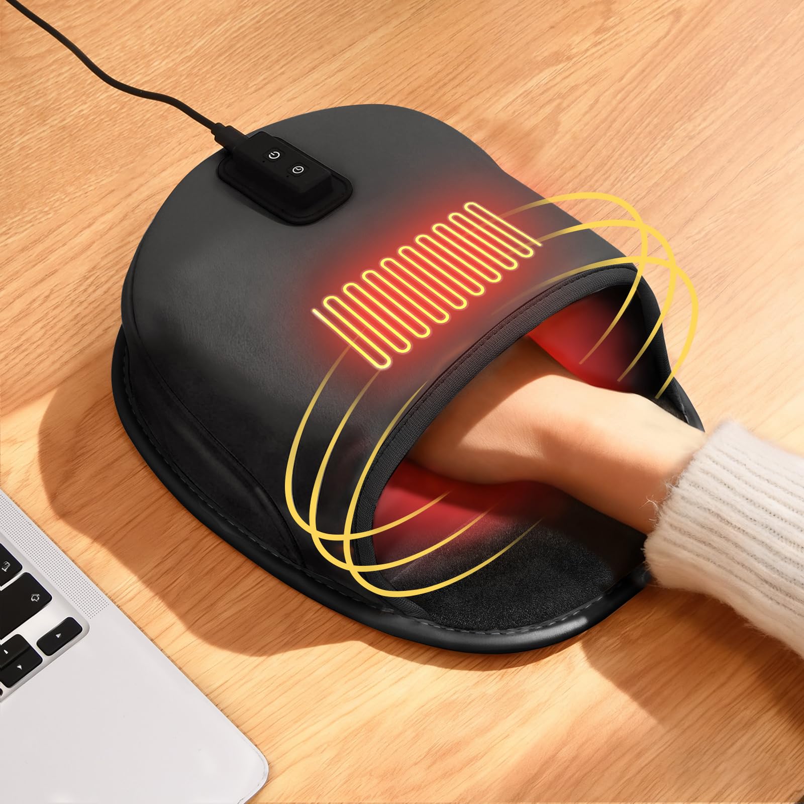 Photo 1 of ***MISSING PARTS***
Nauttxon Heated Mouse Pad Hand Warmer - Dual-Sided Heating USB Heated Mouse Pad - 3 Temperature & Timer Settings Faux Lether Surface Mouse Hand Warmer - Gift for Office Work Home Gaming - Black