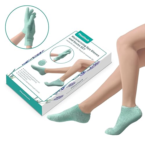 Gel Moisturizing Gloves and Spa Moisturizing Socks for Dry Cracked