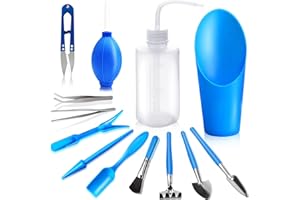 godehone Succulent Tools, 13 Pcs Mini Garden Tool Set, Transplanting Tools Set,Succulent Care kit for Succulent Miniature Gardening Plant, Blue