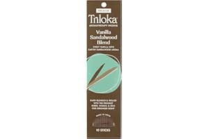 Triloka Premium Incense, Vanilla-Sandalwood Blend, 10 Sticks