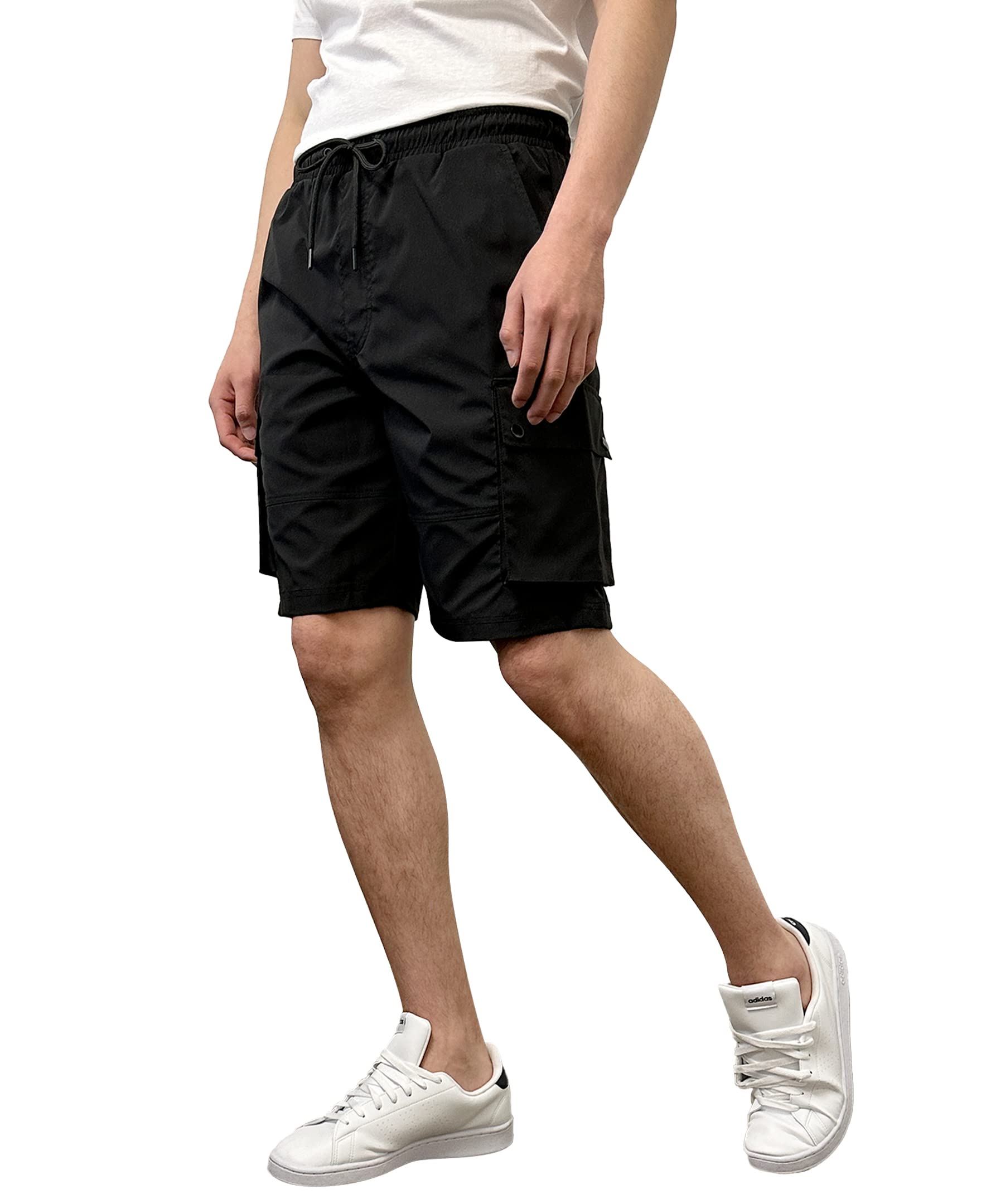 Southpole Men's Quick Dry Water Resistant Cargo Shorts, Inseam 9