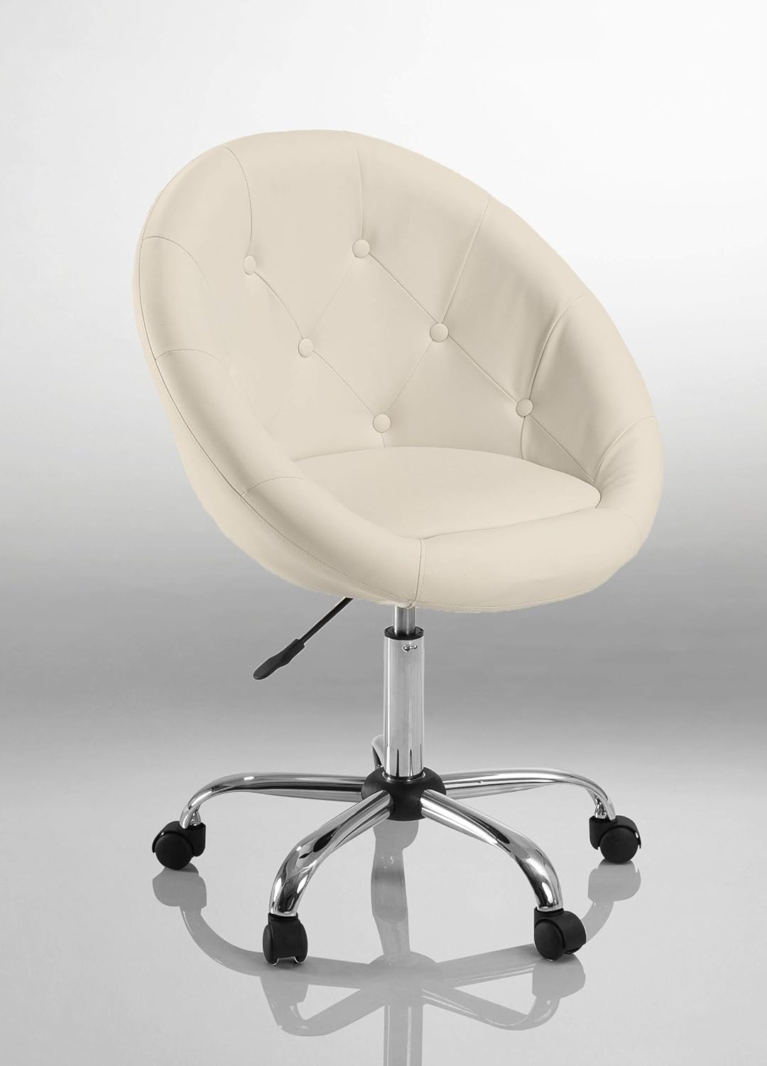 Duhome Swivel Chair on Casters White Desk Chair HeightAdjustable