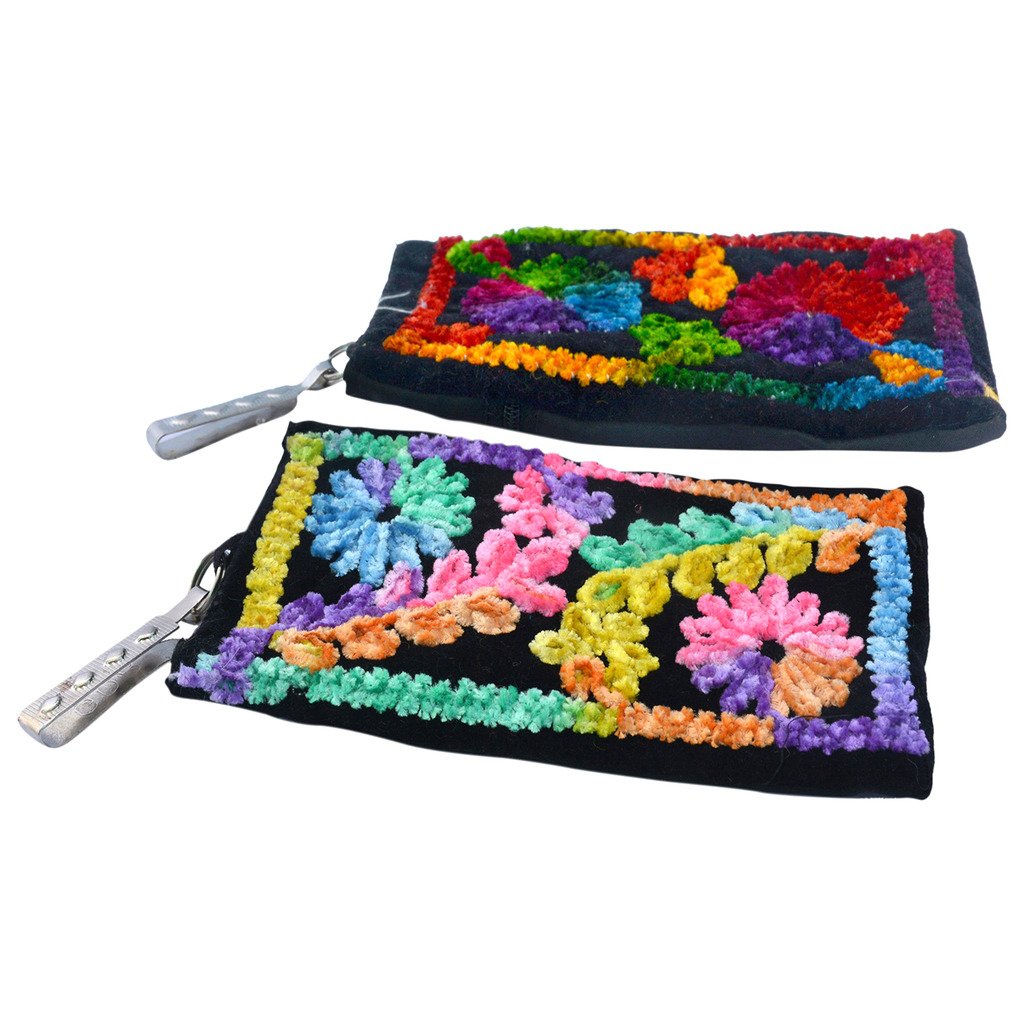 craft trade designer multicolor lace mobile pouch