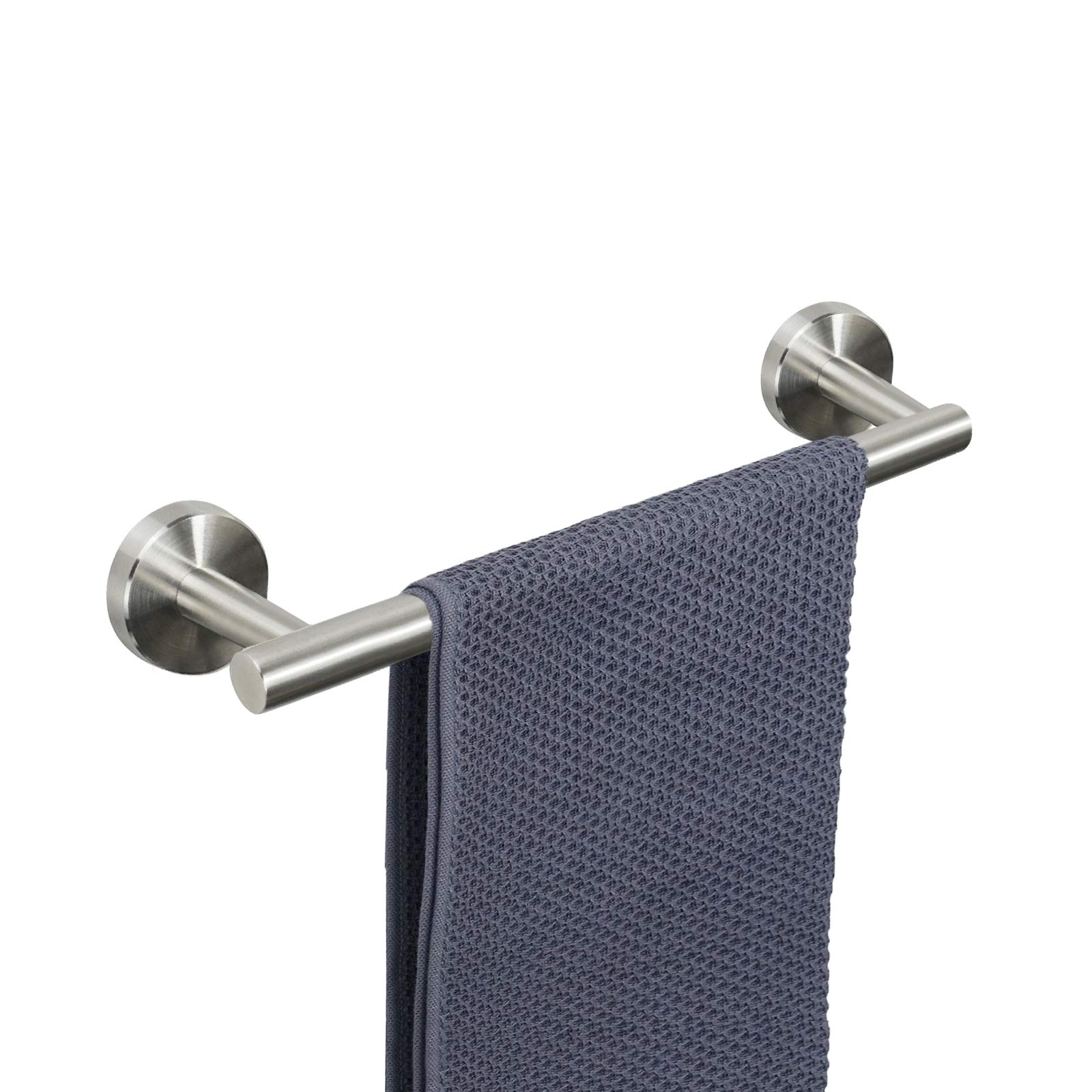 Photo 1 of NearMoon Bathroom Towel Bar, Bath Accessories Thicken Stainless Steel Shower Towel Rack for Bathroom, Towel Holder Wall Mounted (1 Pack, Brushed Nickel, 12 Inch)