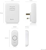 Byron Wireless Doorbell Set DBY-22313UK, 150 m Range, 16 Melodies view 3