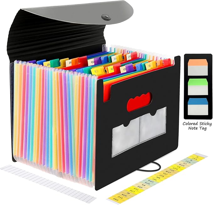 Archivador de documentos CHEPULA con 24 bolsillos, organizador de