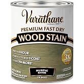 Varathane Premium Fast Dry Rustic Sage Wood Stain | Oil-Based, 1 Coat Color, 1 Hour Dry Time, Interior Wood Stain, Furniture, Cabinets, Doors, Covers Up to 275 Sq Ft, Quart
