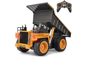 kolegend Remote Control Dump Truck RC Truck Construction Vehicle Truck Toys with Rechargeable Battery for Toddlers Kids Boys and Girls