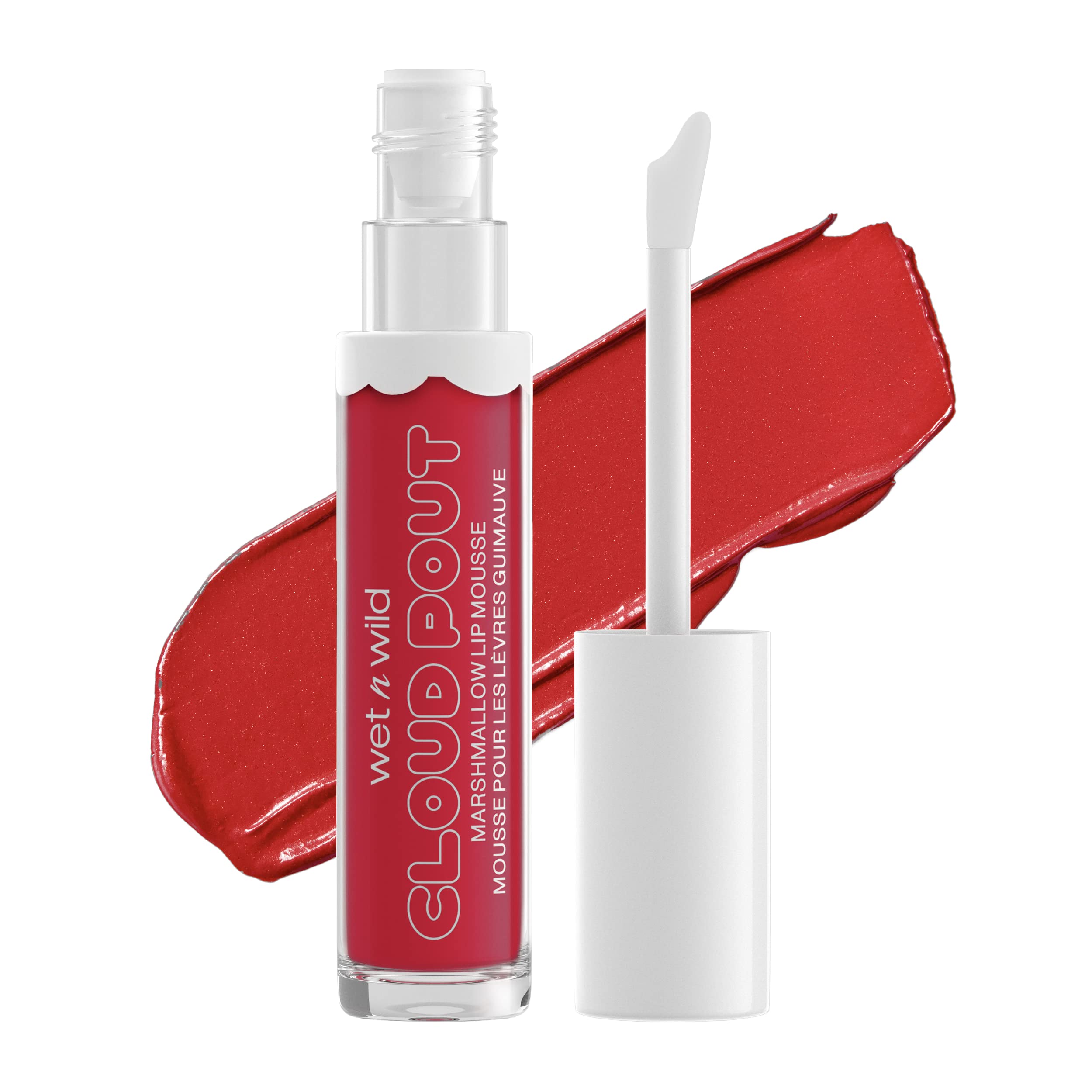 Wet 'n' Wild, Cloud Pout Marshmallow Lip Mousse, Matte Liquid Lipstick, Non-Drying and Long-Lasting Formula, with Argan Oil, Avocado Oil and Vitamin E, Don'T Sugar Coat It
