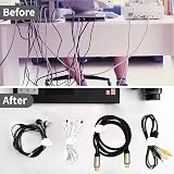 TamBee Reusable Silicone Cable Ties 16pcs White Wire Organizer view 4