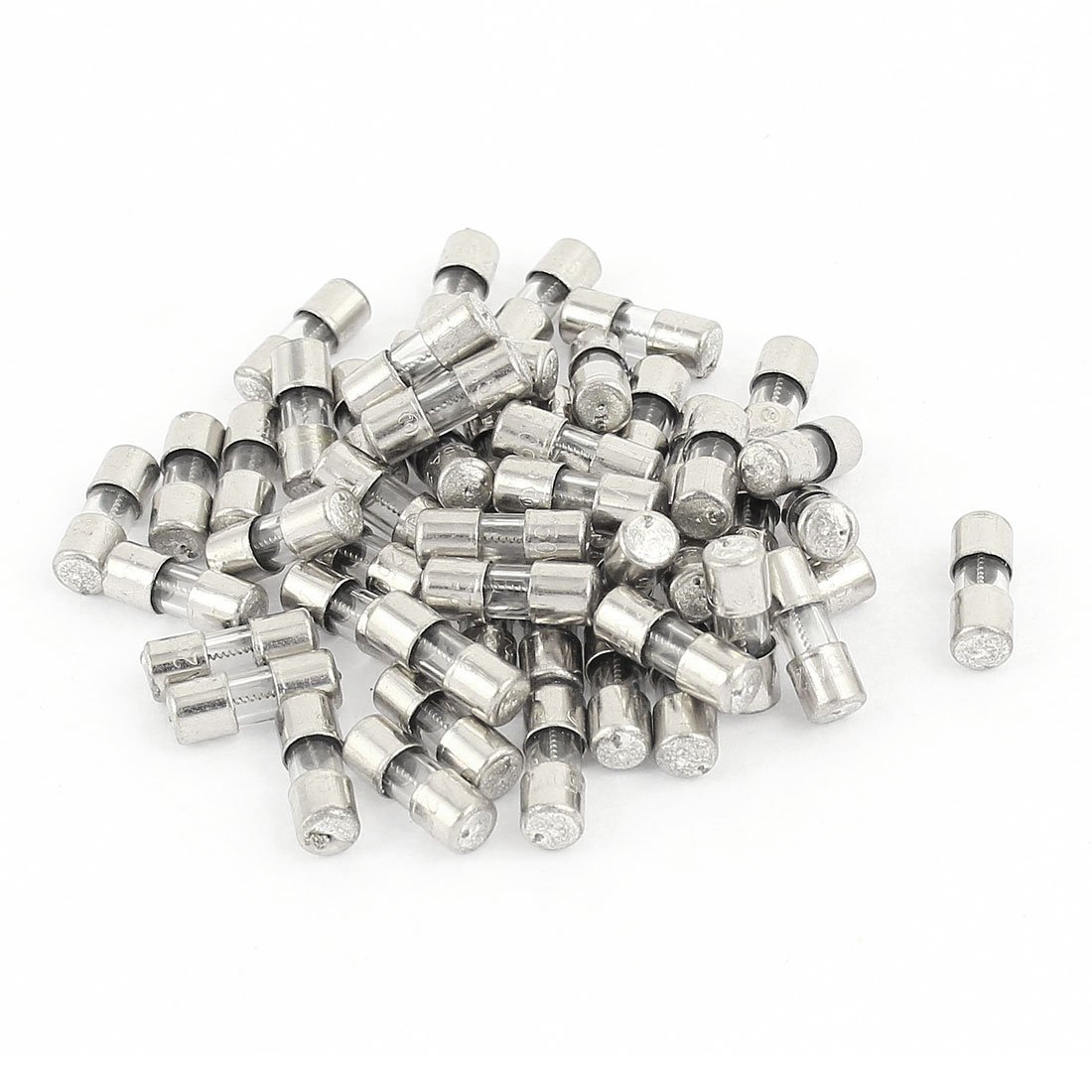 sourcingmap 50pcs 10x4mm AC 250v 2.5A Slow Blow Acting Miniature Glass Fuse Tube