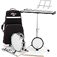Pearl 32 Note Glockenspiel Bell Student Educational Percussion Kit with Snare Drum, Tunable Practice Pad, Rolling Carrying Case, Sticks and Mallets (PL200C)
