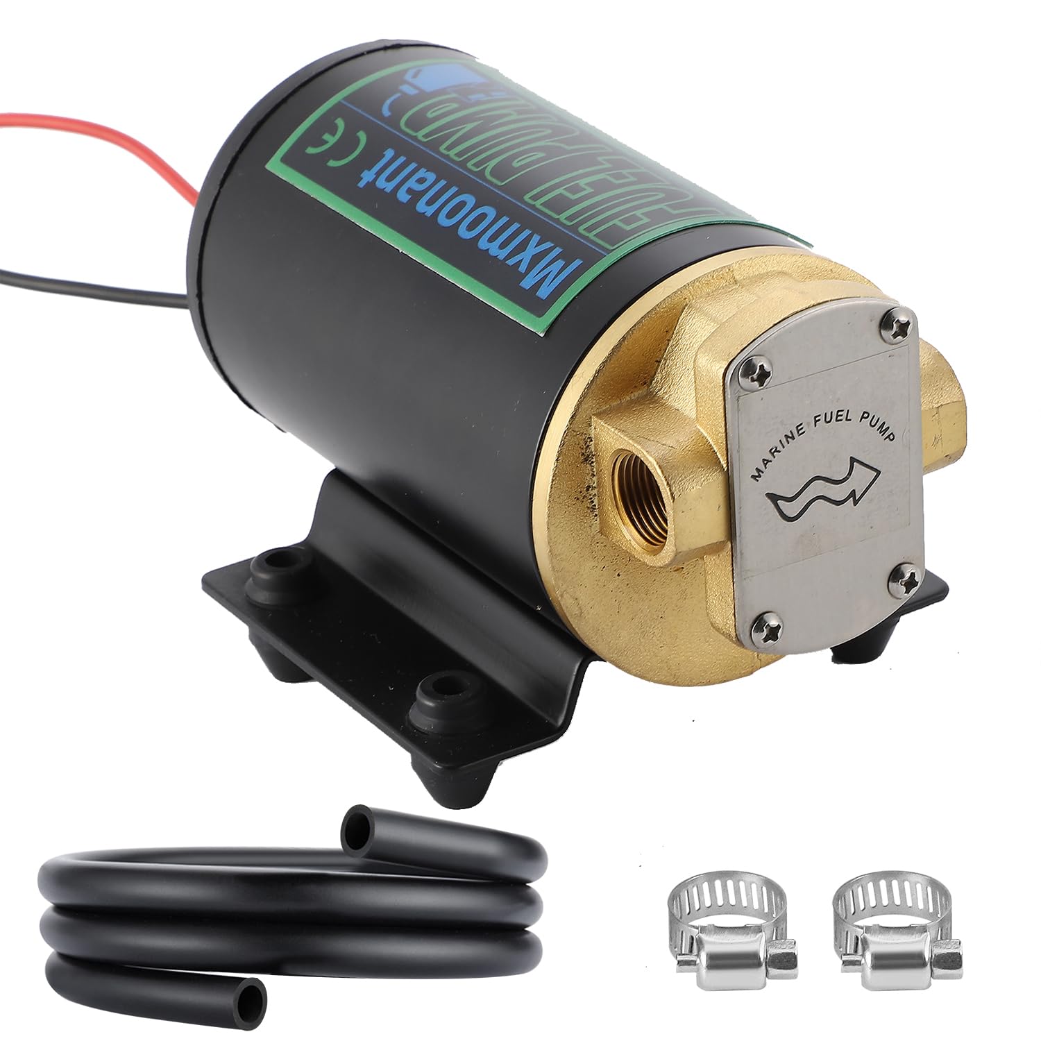 Mxmoonant オイルポンプ 電動 24V 12L/min 小型 オイル交換 ディーゼル エンジンオイル 潤滑油 ケロシン 船 ヨット トラック 重機 ドラム缶 オイルチェンジャー ギアポンプ