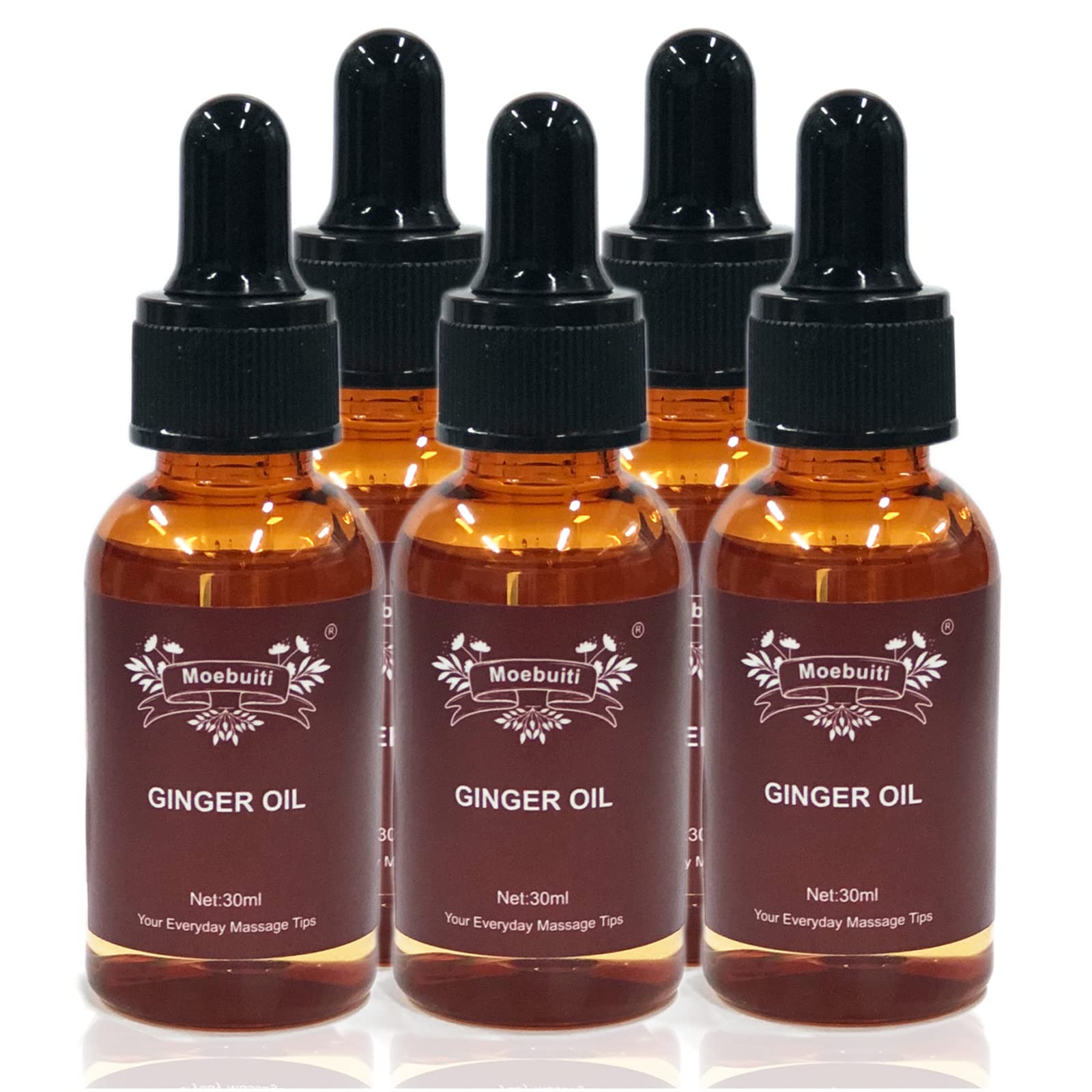 Ginger Oil, Relaxing Massage Oils for Massage Therapy, Pure Ginger Essential Oil for Lymphatic Drainage, Hair Care, Joint Pain, Skin, Belly, Diffuser, Aromatherapy