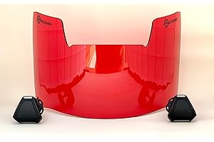 PRECISION SPORTS EQUIPMENT Precision Football Helmet Visor Transparent Colors // Fits Major Brands Kids, Youth & Adult Helmets // Eye Protection for Helmet and Facemask // Transparent Colors