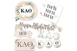 Desert Cactus Kappa Alpha Theta Classic Floral Sticker Decal Laptop Water Bottle Car (Sheet C. Floral)