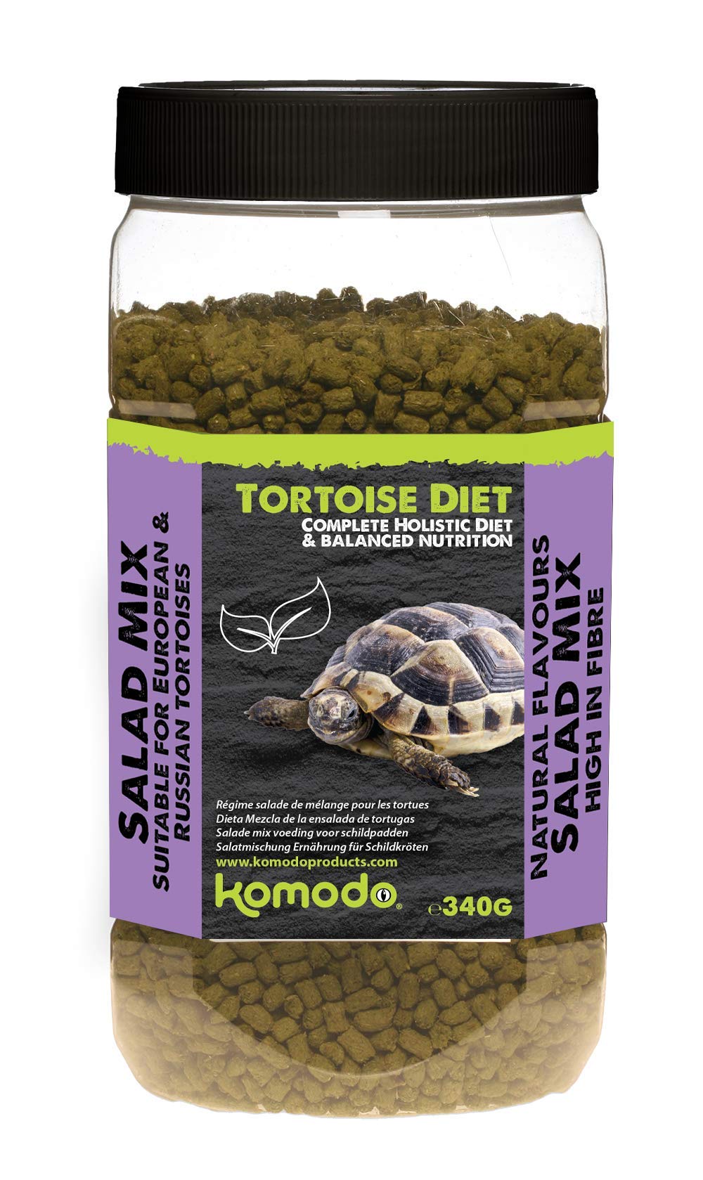 Komodo Complete Holistic Tortoise Diet, Salad Mix 340 g tub, may vary