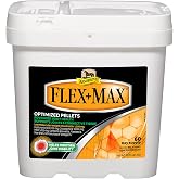 Absorbine Flex+Max Equine Joint Supplement Pellets, 10 lb Tub / 60 Days | Comprehensive Formula, Joint Mobility, Glucosamine, MSM, Chondroitin, Hyaluronic Acid, Highly Palatable, Horses &amp; Dogs