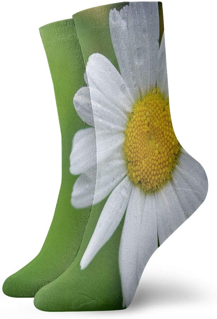 Crew Socks White Daisy Special Mens Short Boot Stocking Accessory Sock Clearance for Senior