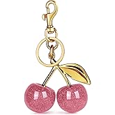 OVRUNS Cherry Bag Charm Cute Cherry Accessories Sparkling Purse Charms for Women