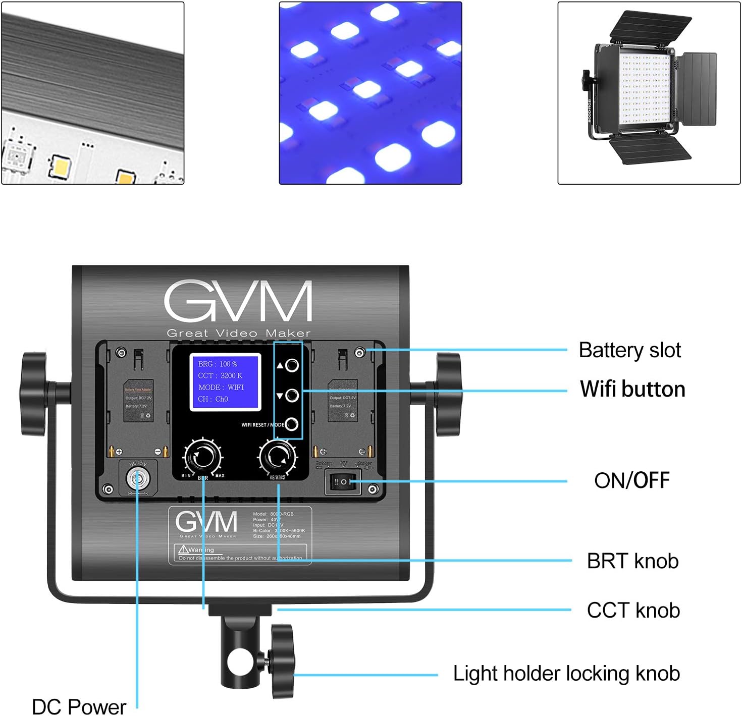 GVM RGB Led Video Light, 2PCS Video Lighting Kit with APP Control, 40W Photography Lighting Led Panel Light with 8 Kinds of The Scene Lights for Studio YouTube, 3200K-5600K, CRI 97+ : Camera & Photo