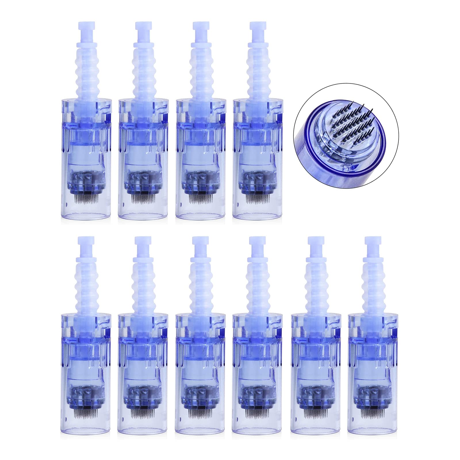 Derma Pen Dr.pen Ultima A6 Needles Derma Pen Needle Cartridges Dr.pen Microneedling 12PIN/36PIN/Nano Round Needle Cartridges, Tips Derma Roller (36 PIN Needles,10 PCS)