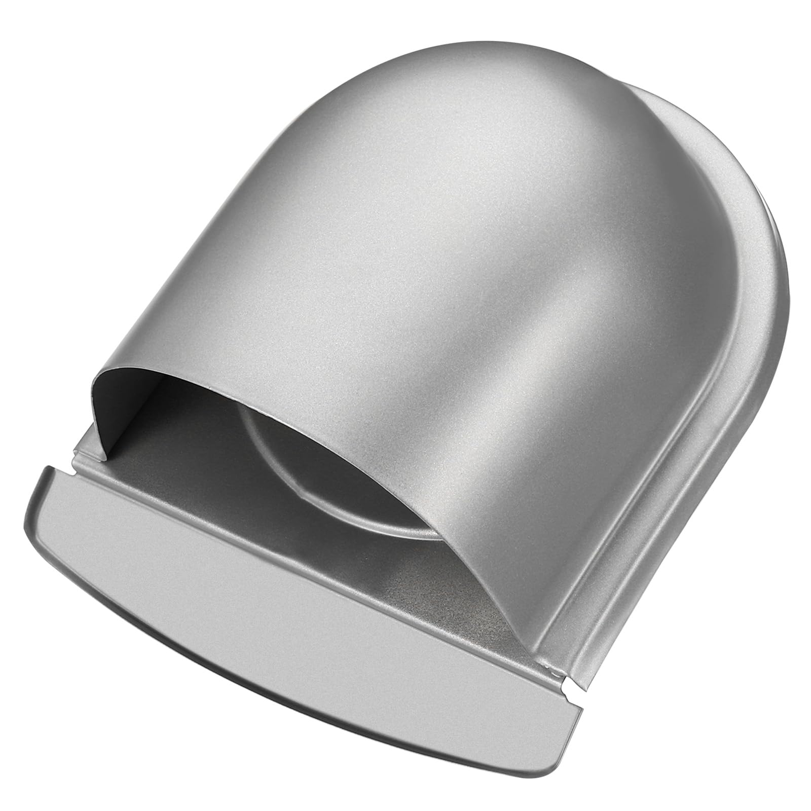 PATIKIL 4 Inch Exhaust Air Vent Cover, Exterior Wall Vent Outlet Grille Louvered Stainless Steel Outdoor Duct Ventilation with Mesh for Bathroom Kitchen, Gray