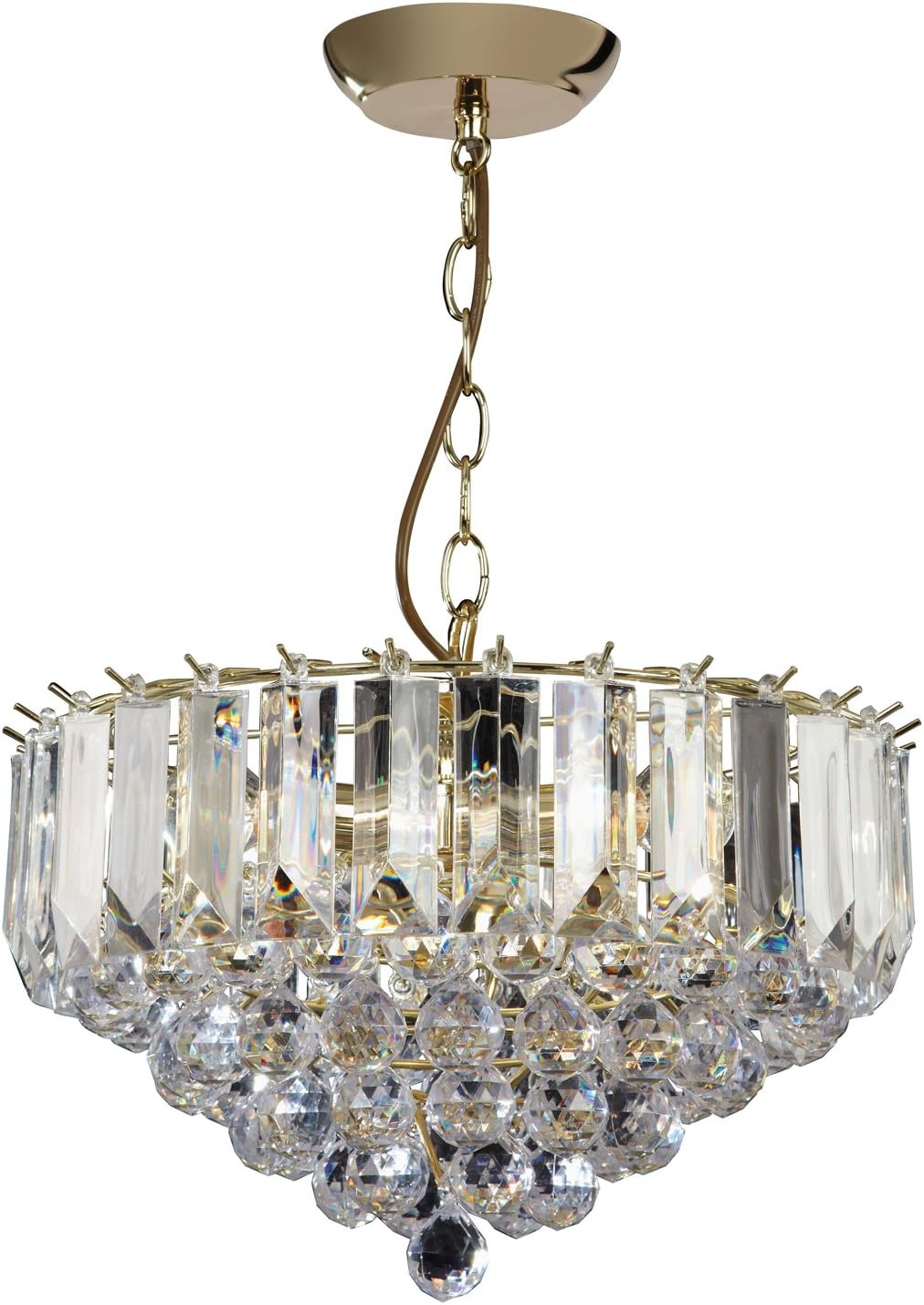 Brass Effect Ceiling Light Vas Birdcage Antique Brass Effect 5 Lamp