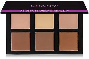 SHANY Powder Contour & Highlight Makeup Palette with Mirror - 6 Color Contour Palette - CONTOUR