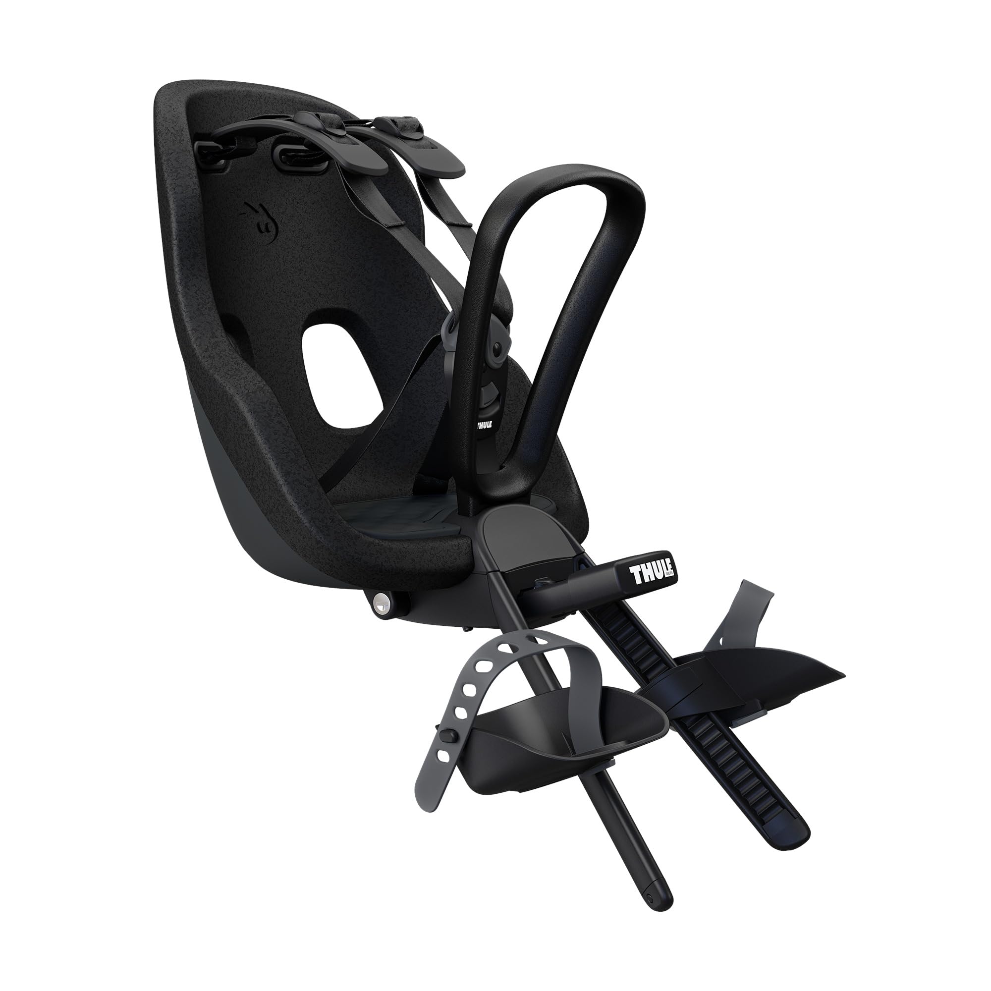 Thule Yepp Nexxt 2 Mini - Front Mounted Child Bike seat - Lightweight & Breathable seat - Adjustable footrests & Foot Straps - Fast Mount System - 5 Point Harness System - Magnetic childproof Buckle