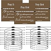 Equsion 30 Sets Inspirational Morse Code Bracelets for Women Men with Cards Bulk Gifts for Christmas Coworker Staff Employee(Pray First)