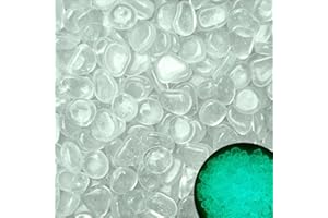 AJUWAA Glow Pebbles, 200 pcs Glowing Rocks, Glow in The Dark Stones for Outdoor Decor, Garden Lawn Yard, Luminous Pebbles for Landscaping, Walkway Pathway, Aquarium Fish Tank Rocks (Star White)