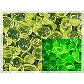 Czech 50-Piece Glass Beads, 6x9mm, Teardrop Transparent Yellow Uranium Glass (Glows Under UV)