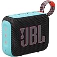 JBL Go 4 - Ultra-Portable, Waterproof and Dustproof Bluetooth Speaker, Big Pro Sound with Punchy bass, 7-Hour Built-in Battery, Made in Part with Recycled Materials (Black & Orange)