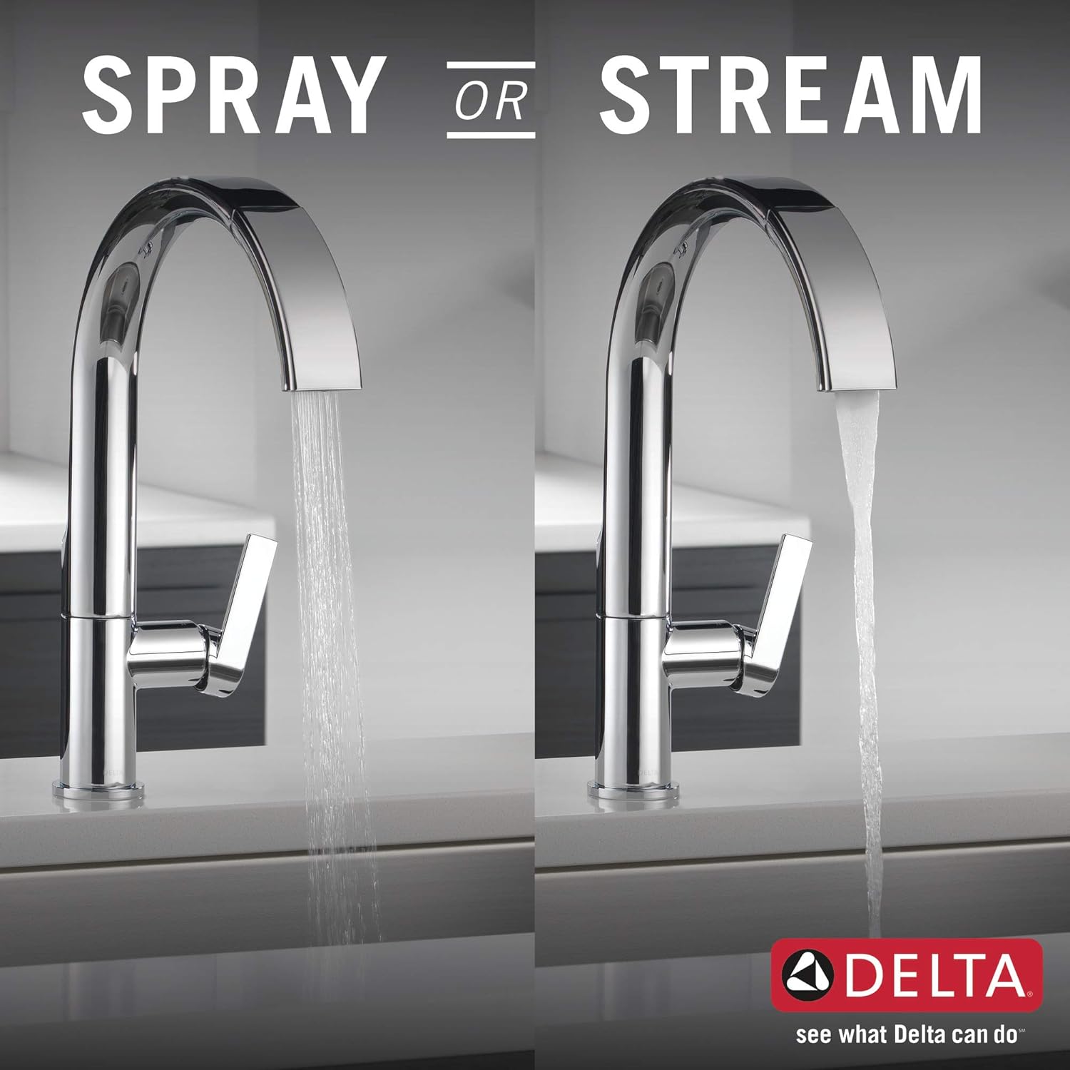 Delta Faucet Keele Chrome Kitchen Faucet with Pull Down Sprayer, Kitchen Sink Faucet, Faucets for Kitchen Sinks, Single-Handle, Magnetic Docking Spray Head, Chrome 19824LF - - 