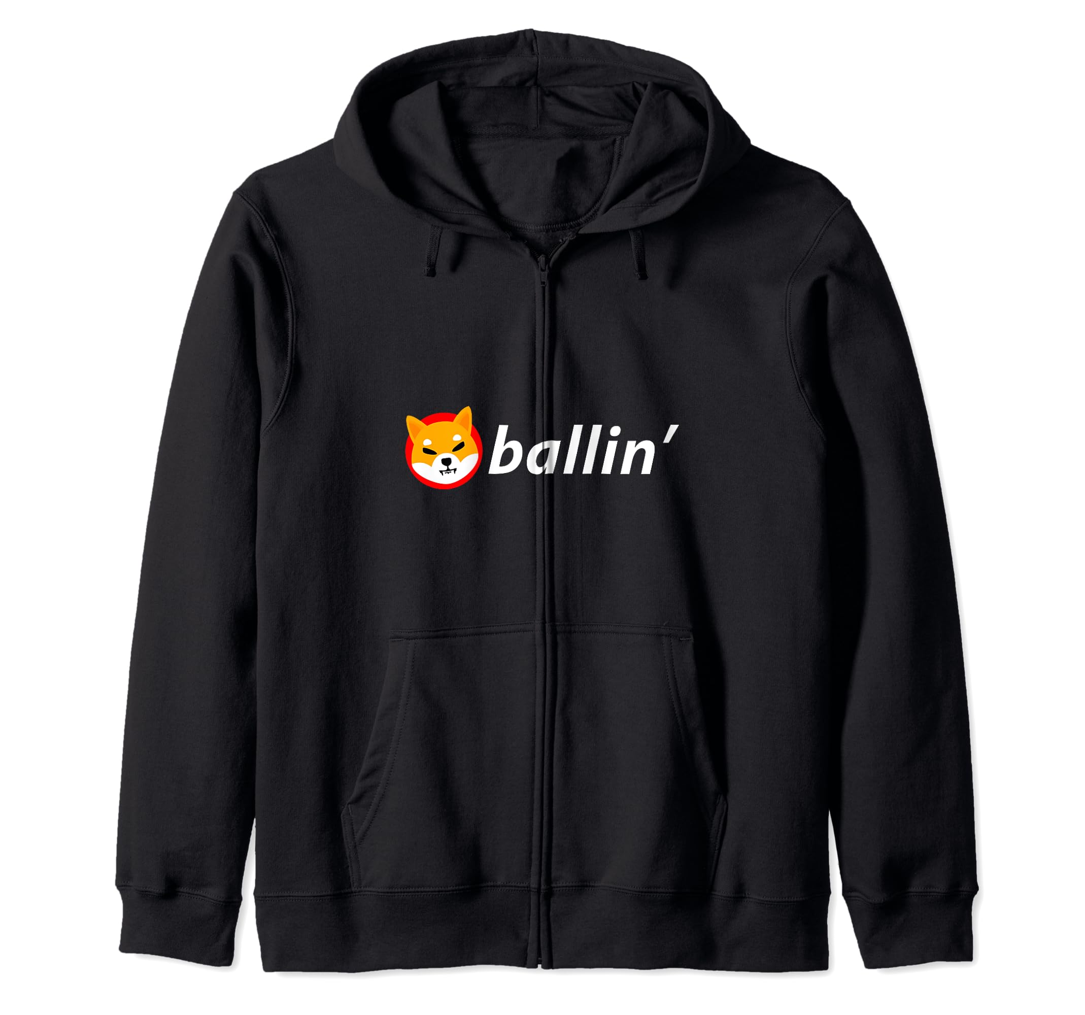 Shiba Coin Ballin' Funny Shiba Inu Blockchain HODL Crypto Zip Hoodie