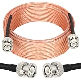 XRDS -RF BNC Cables 50FT, 50 Ohm BNC Male Cable RG316 Antenna Cable for Antenna Scanners Handheld Ham Radios etc.