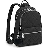 TANTOMI Mini Backpack Purse for Women Lightweight Small Backpack Purse Travel bookbag with Pom