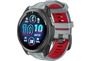 ISABAKE Watch Band for Garmin Forerunner 965/Forerunner 955/Forerunner 945/Forerunner 935,Soft Silicone 22mm Replacement Bands compatible with Fenix 5/ Fenix 5 plus/Fenix 6/ Fenix 6 Pro/Approach S60