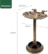 GardenKraft Bird Bath with Built-In Planter Bronze Clam Shell 66x39 cm view 6