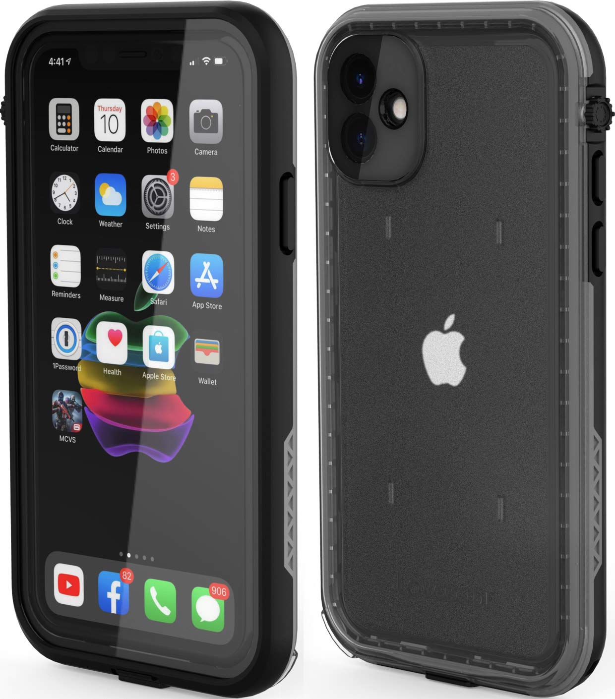 LOVE BEIDI for iPhone 11 Waterproof Case 6.1 Screen Protector Underwater Shockproof Full-Body Dustproof Rugged Case for Aplle iPhone 11 (Clear)