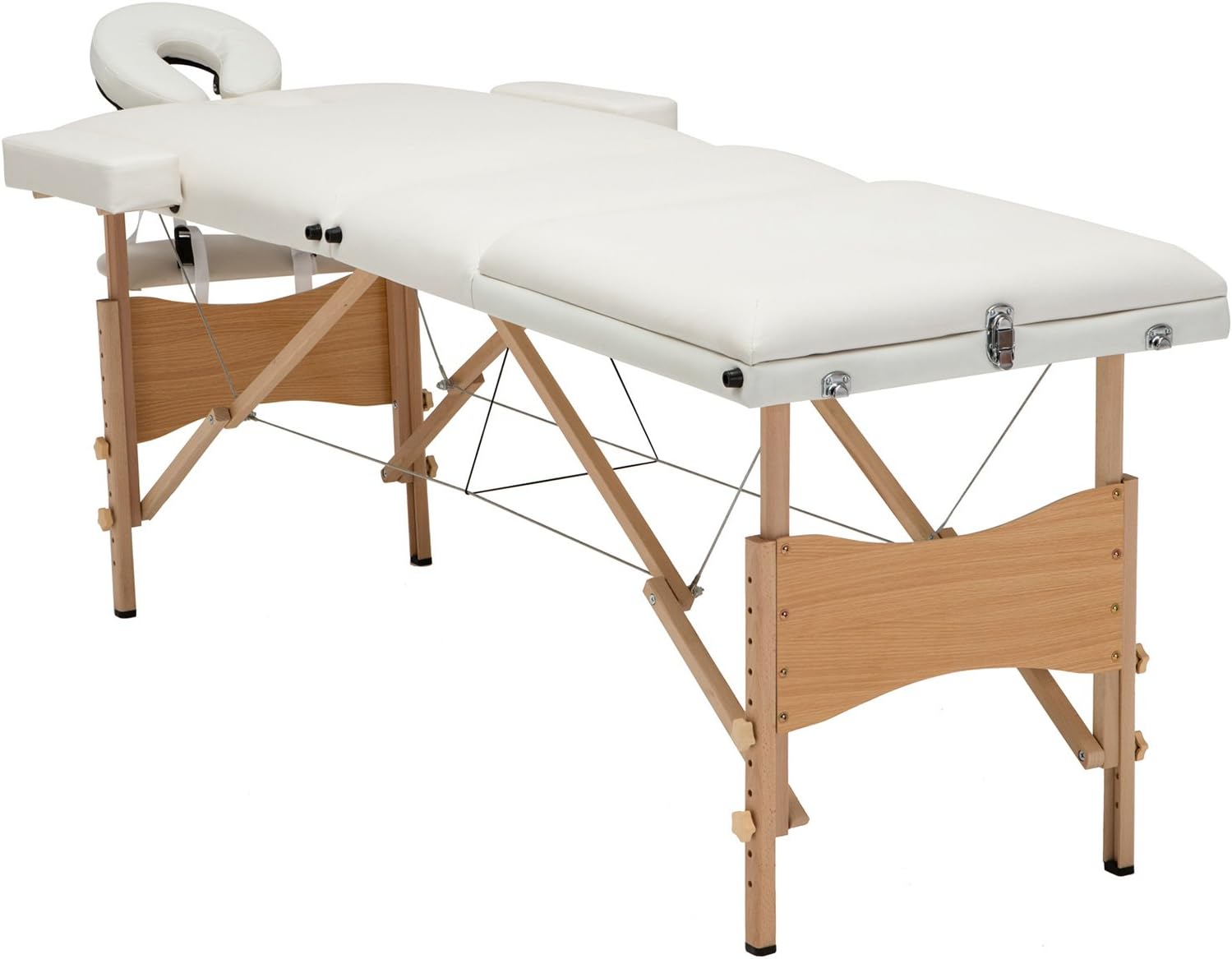 Uenjoy Folding Massage Table 84'' Professional Massage Bed 3 Fold with